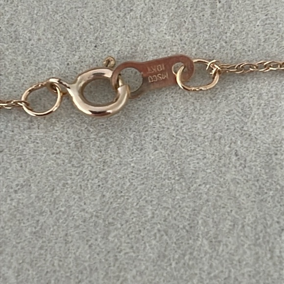 New! Amethyst & Diamond Open Heart Gold Necklace - Picture 8 of 9